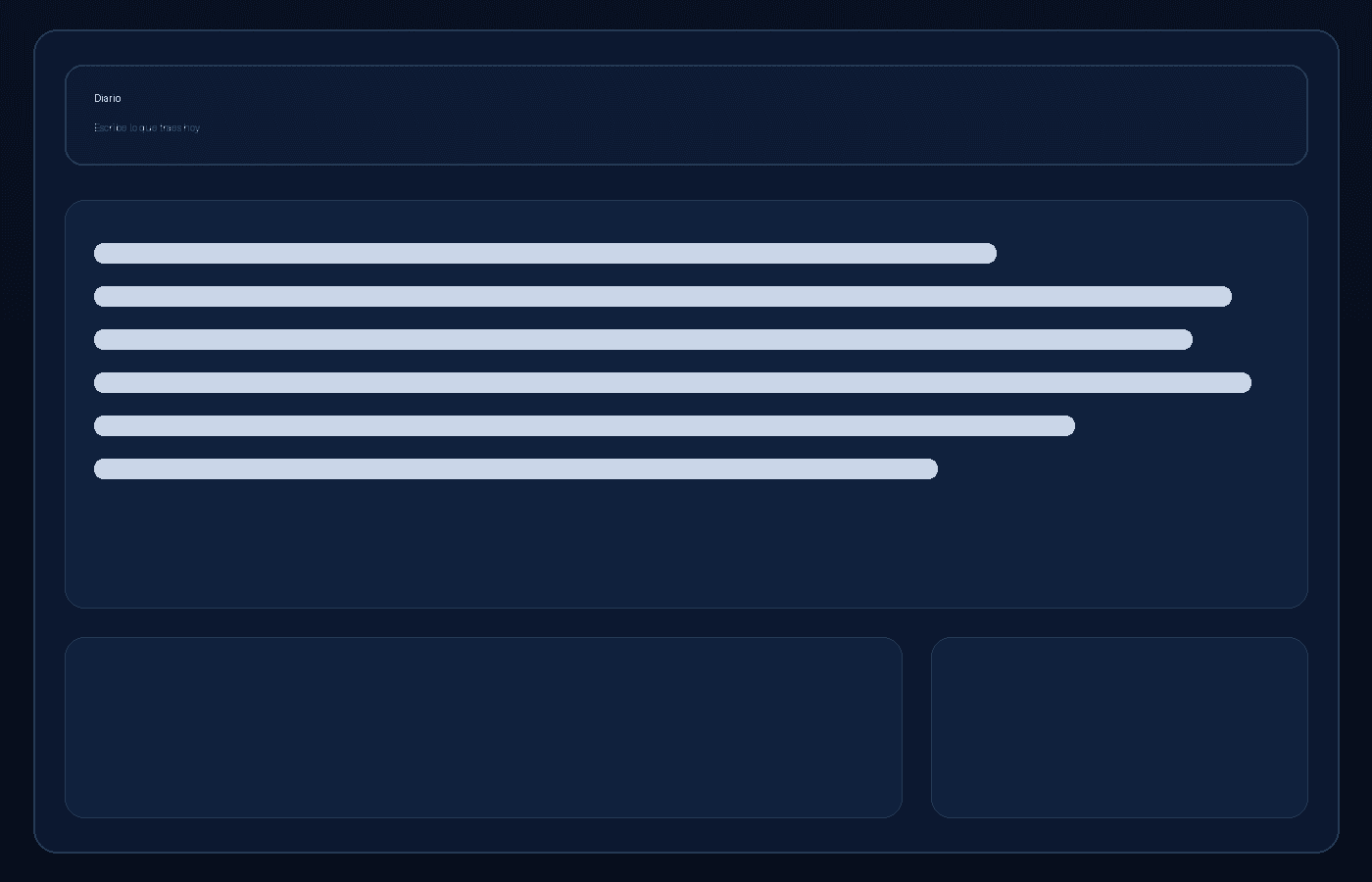 Pantalla de Diario de Aury